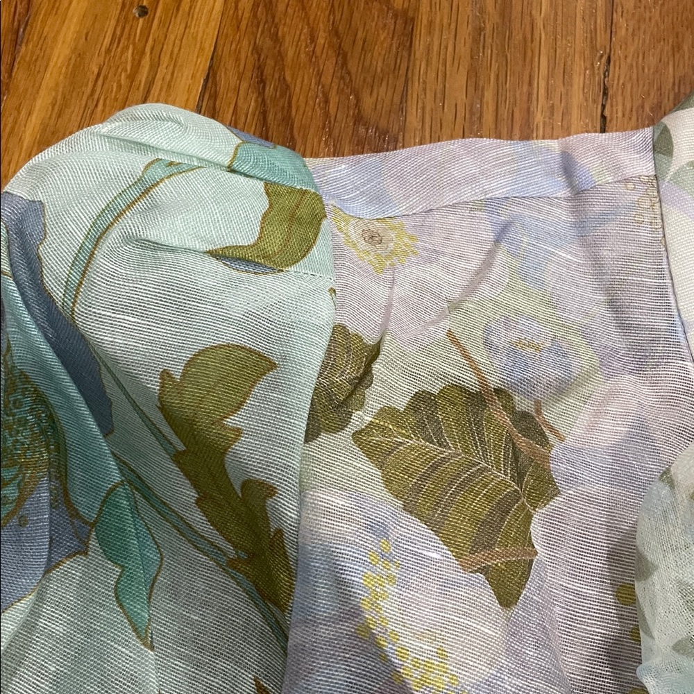 Zimmerman rhythm ruffled patchwork print silk blo… - image 7